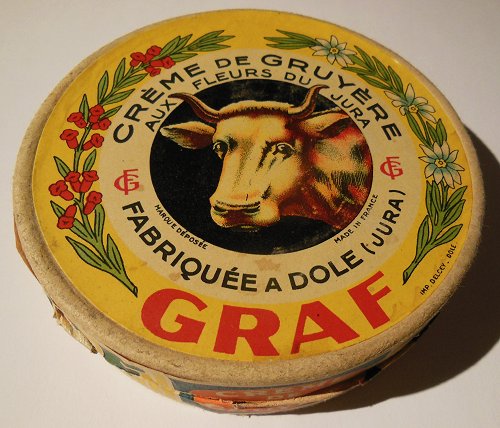 Facturette JURA DOLE 1930 Crème de gruyère GRAF boxe boxing  illustrée 69 